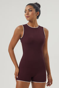 Women Color Contrast Backless Jumpsuit