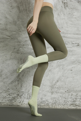 Women's Crew Length Yoga Grip Five-Toe Socks