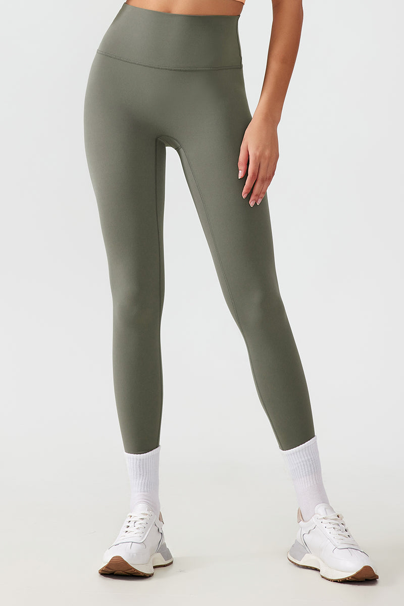 Women Free Size Nude Hip Lifting Shaping Fitness 9/10 Yoga Pants