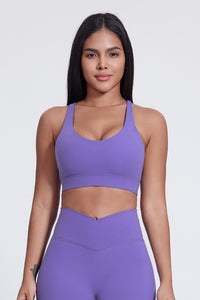 Women'S Yoga Cross Line Sports Bra Tank Top