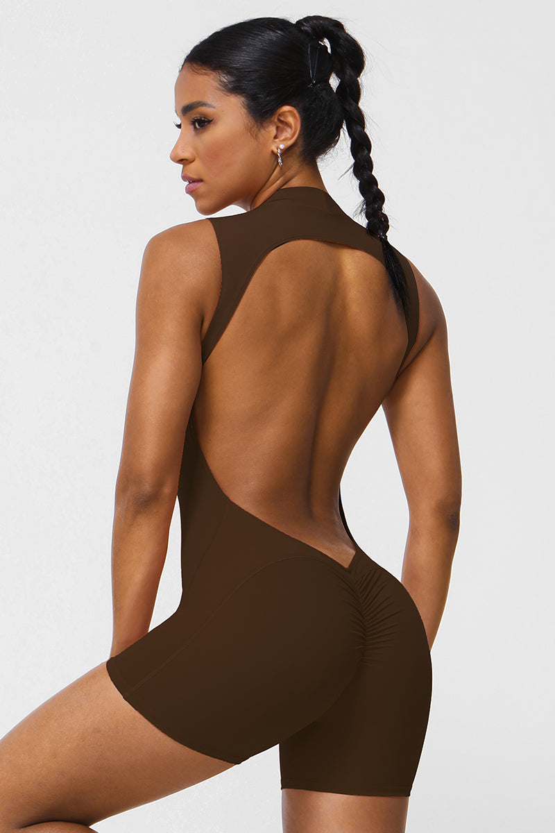 Women High Support Backless Sport Jumpsuit