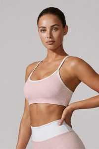 Women's Polka Dot AdjustableThin Strap Sports Bra