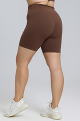 Plus Size Women's High Waisted Soft Biker Sports Shorts
