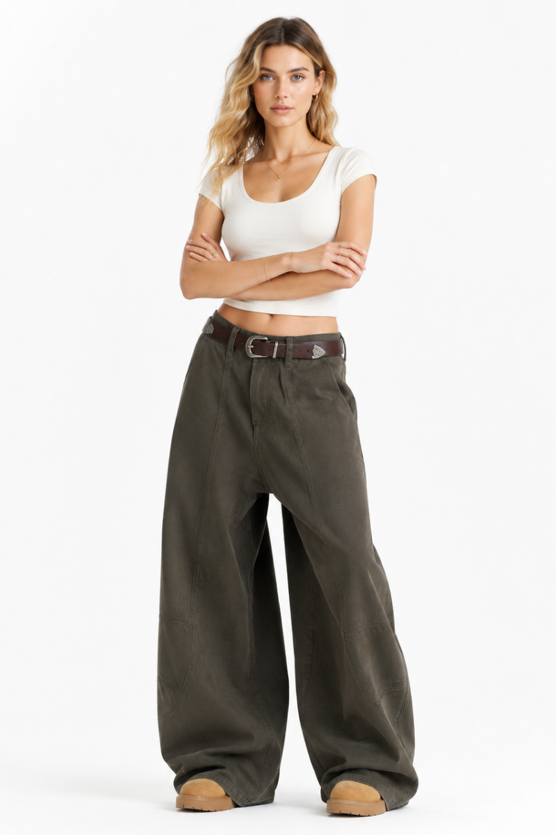 Women's High Waist Baggy Wide Leg Jeans