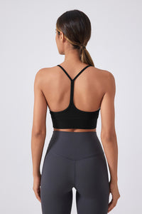 Women Running Sexy Y Back Anti-Shock Gathering Yoga Sports Bra