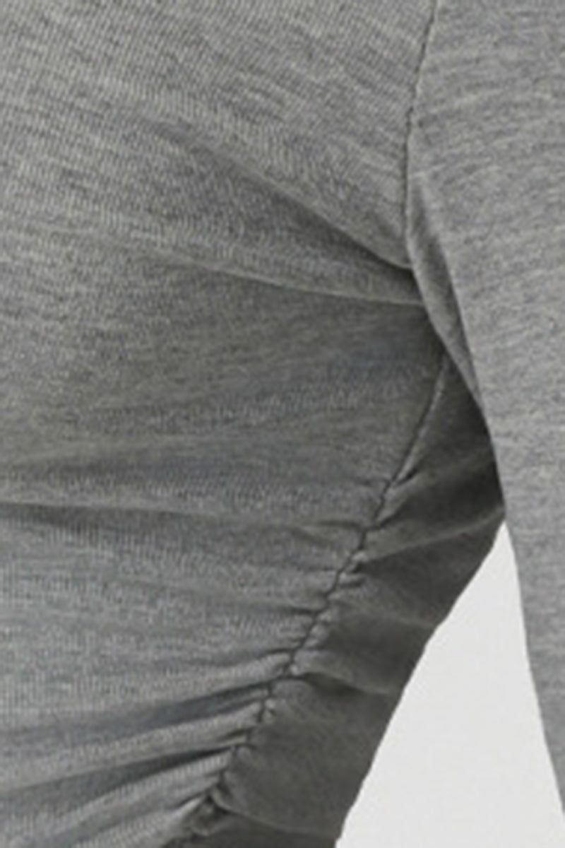 Women Ribbed Cropped Long-Sleeve Workout Top