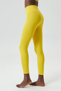 Solid high-waisted sports leggings