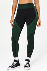 Women's Seamless High Waist Color Block Yoga Leggings