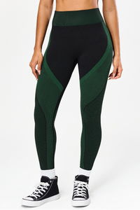 Women's Seamless High Waist Color Block Yoga Leggings