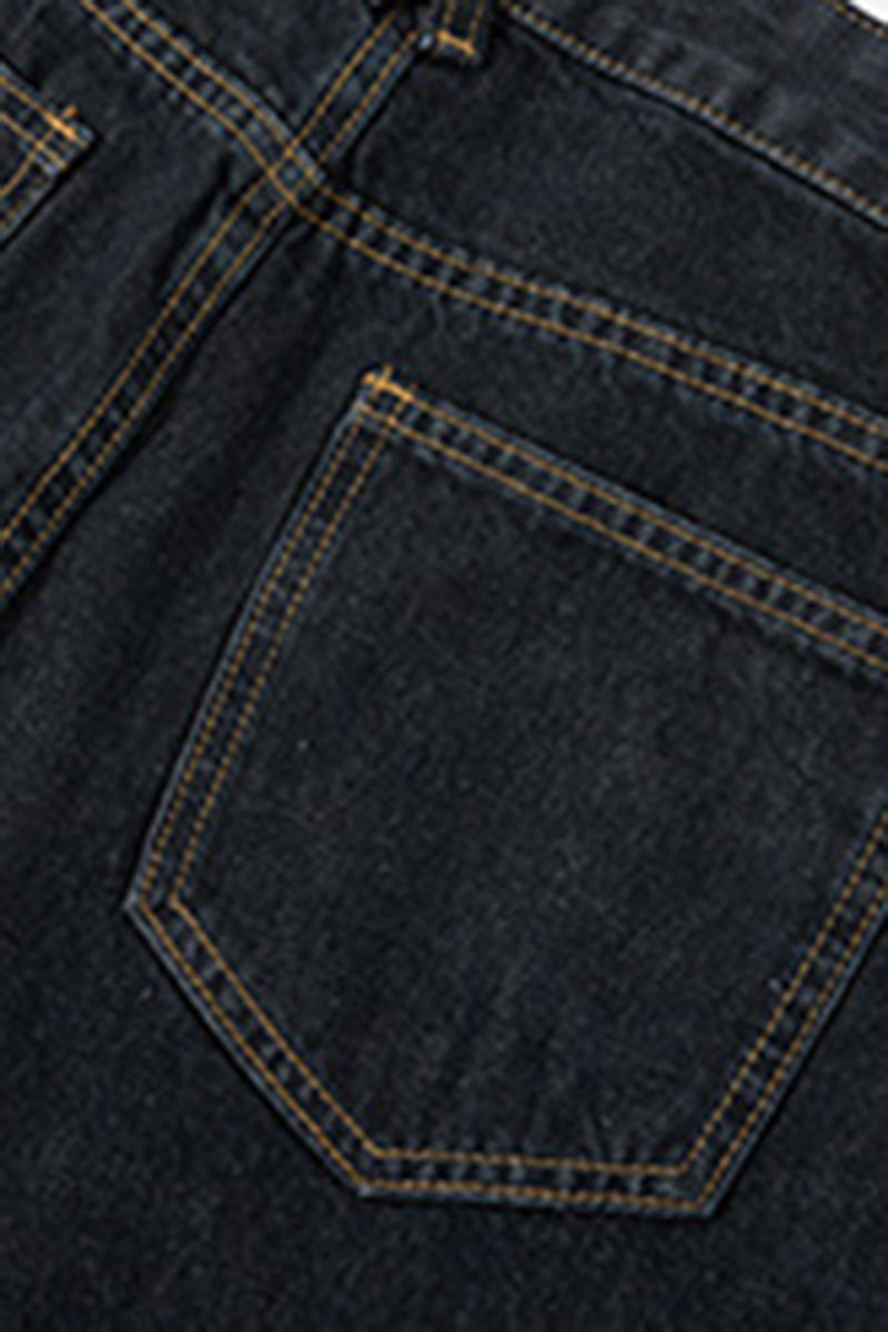 Women Retro Wide-Leg Classic Denim Pants