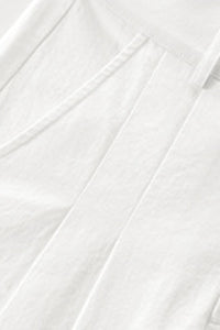 Women High-Waisted Wide-Leg Pleated Trousers - British Twill Cotton