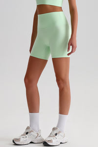 Women High Waisted Butt Lifting Seamless Naked Sensation Yoga Shorts