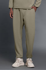 Men Air Layer Loose Straight Leg Sweatpants with Drawstring Cuffs