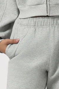 Women Hooded Sport Set: Zip Hoodie + Pants