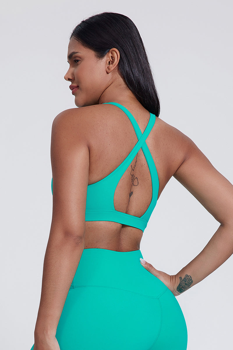 Women'S Yoga Backless Cross Stretch Bra Tank Top