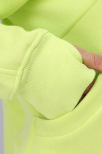 Women Cropped Fleece Hooded Hoodie