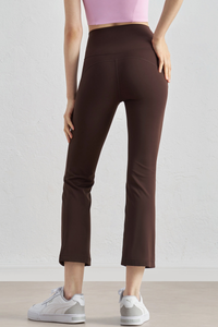 Women's Athletic Lycra High Stretch Naked Feel Flared Pants