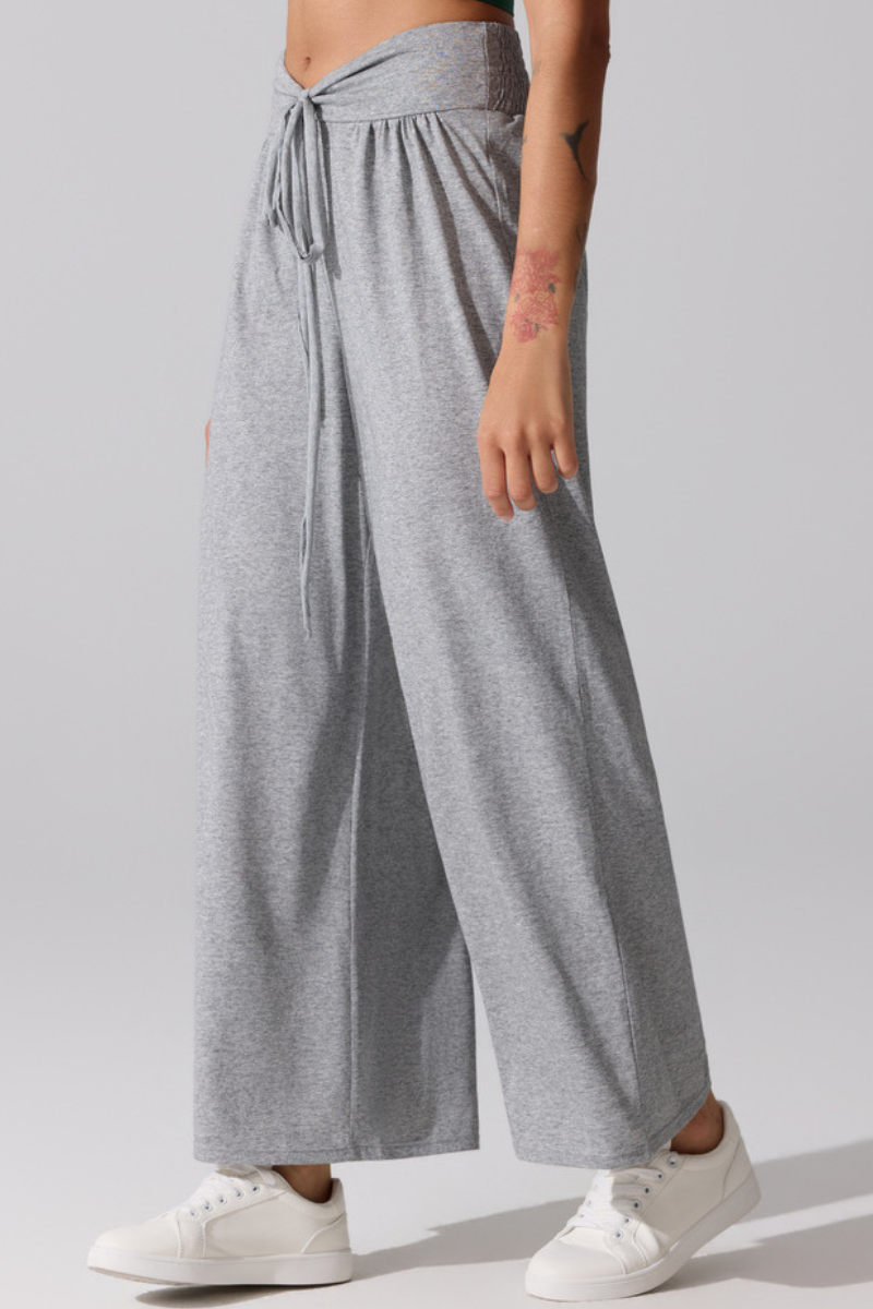 Women's Fall Soft Twisted High Waist Loose Wide Leg Pants