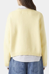Letter-patterned jacquard sweater
