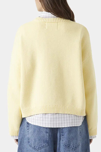 Letter-patterned jacquard sweater