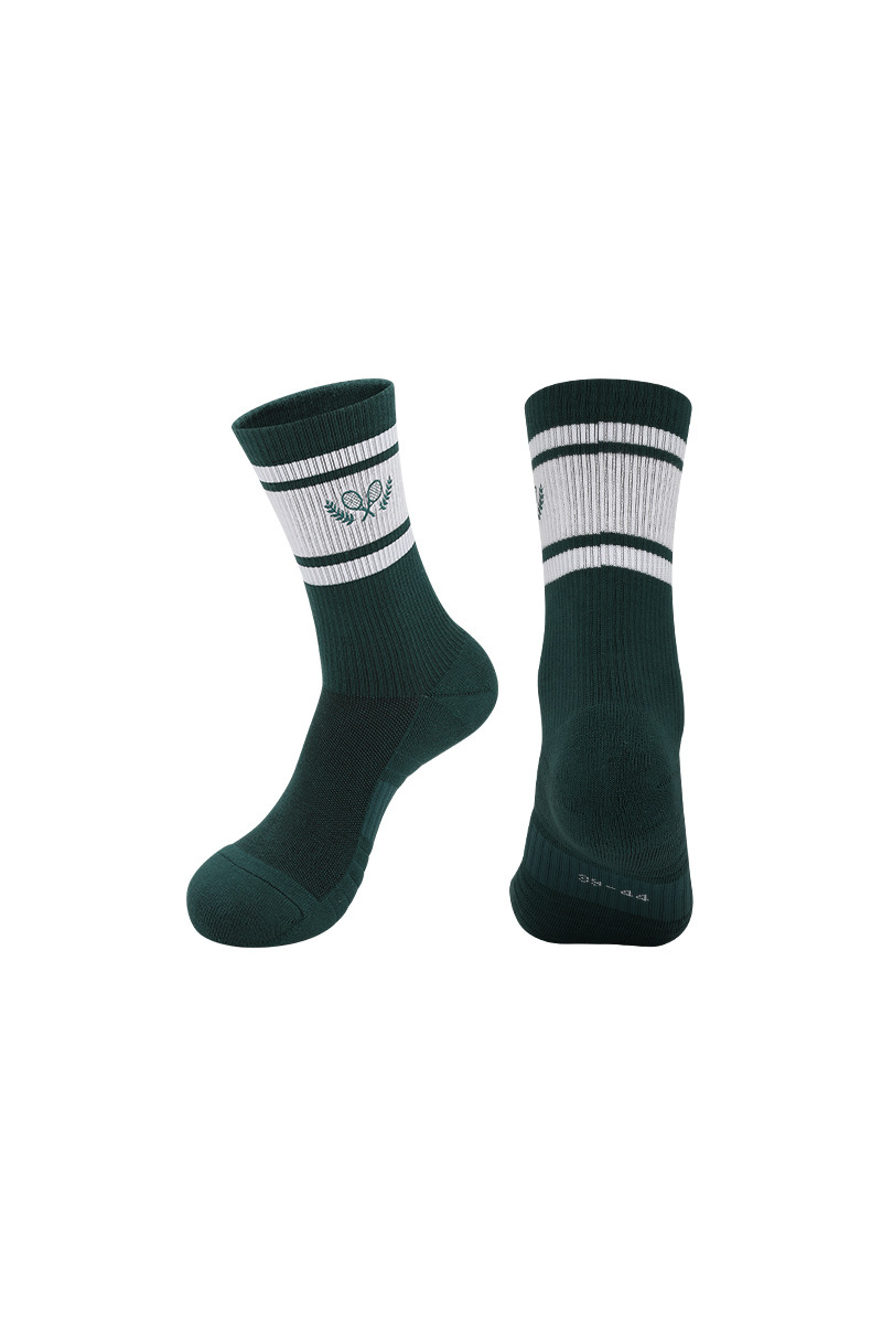 Slip-resistant mid-calf socks.