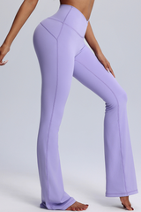 Women's High-waist Crisscrossed Waistband Yoga Flarepants