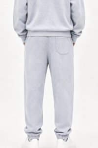 Unisex Fall Vintage Washed Elastic Waist Drawstring Joggers