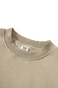 Loose fleece-lined thick round-neck sweatshirt
