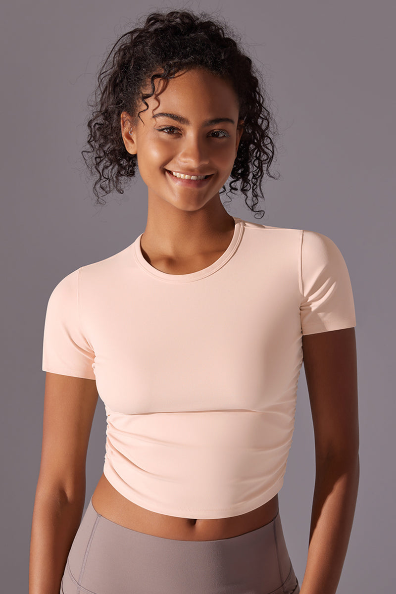 Women'S Slim Waist Sport Crop T-Shirt