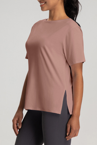 Women's Loose Quick-Dry Breathable Round-Neck Yoga T-Shirt
