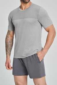 Men's Color Block Soft Textured Quick Dry Sport T-Shirt