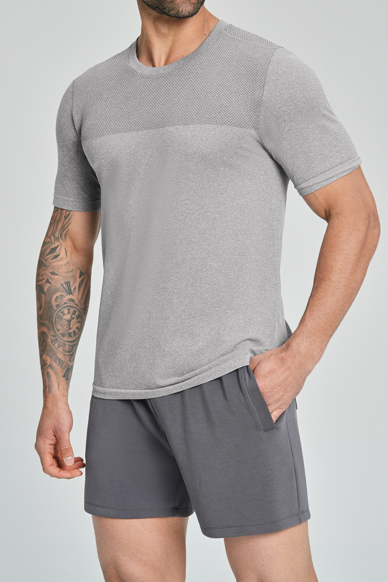 Men's Color Block Soft Textured Quick Dry Sport T-Shirt