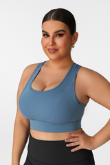 Plus Size Women's Cut-Out Crisscross Back Sports Bra
