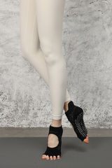 Women's Rose Jacquard Pilates Yoga Grip Five-Toe Socks