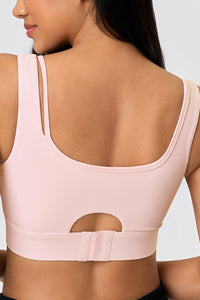 Women Shockproof Lift Hollowed Back Naked-Feel Yoga Sports Bra