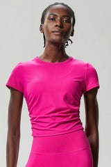 Women Plus-Size Honeycomb Waist Quick-Dry Slim-Fit Summer Yoga Training Top