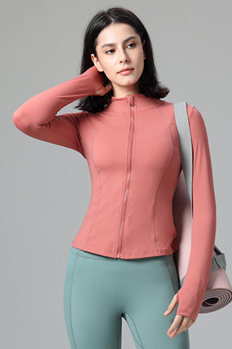 Women'S Slim Fit Sports Zipper Jacket