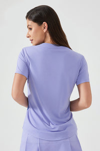 Women Lightweight Breathable Slim-Fit Quick-Dry Yoga Fitness Short-Sleeve Top