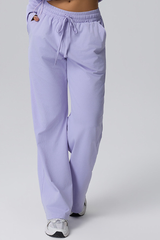 Women Fall Quick Dry lastic Waist Drawstring Wide-Leg Pants