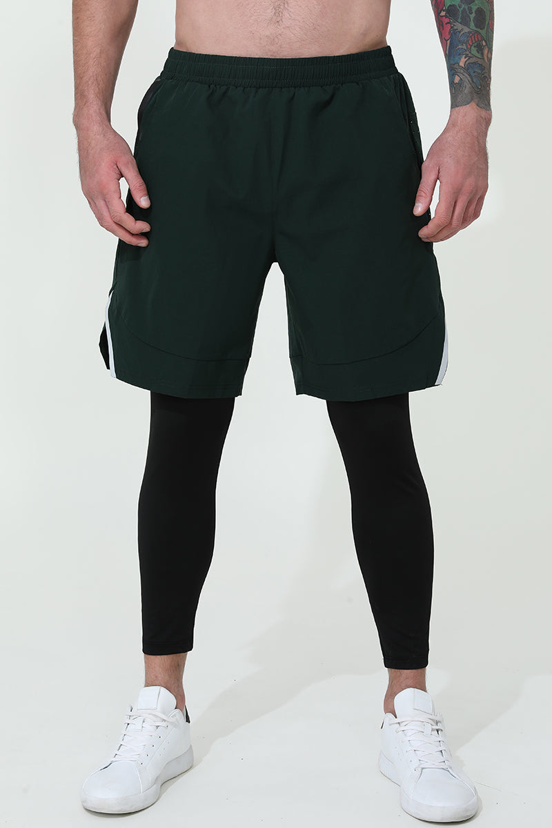 Men'S Fake Two Piece Athletic Shorts