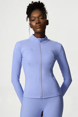 Front cardigan zipper track jacket