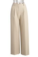 Loose, straight-cut, long trousers or suit pants