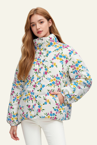 Women's floral pattern cotton jacket.