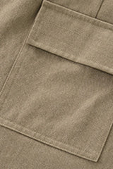 Women Relaxed Mid-Rise Wide-Leg Cargo Pants - Tencel Cotton Blend