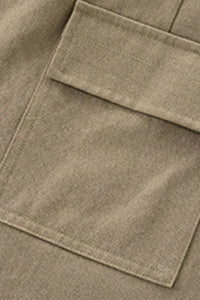 Women Relaxed Mid-Rise Wide-Leg Cargo Pants - Tencel Cotton Blend