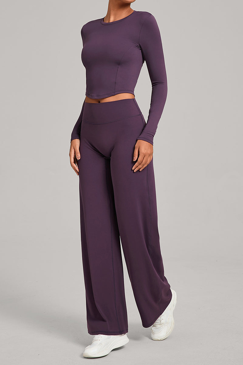 Women Naked Feel Flared Yoga Set