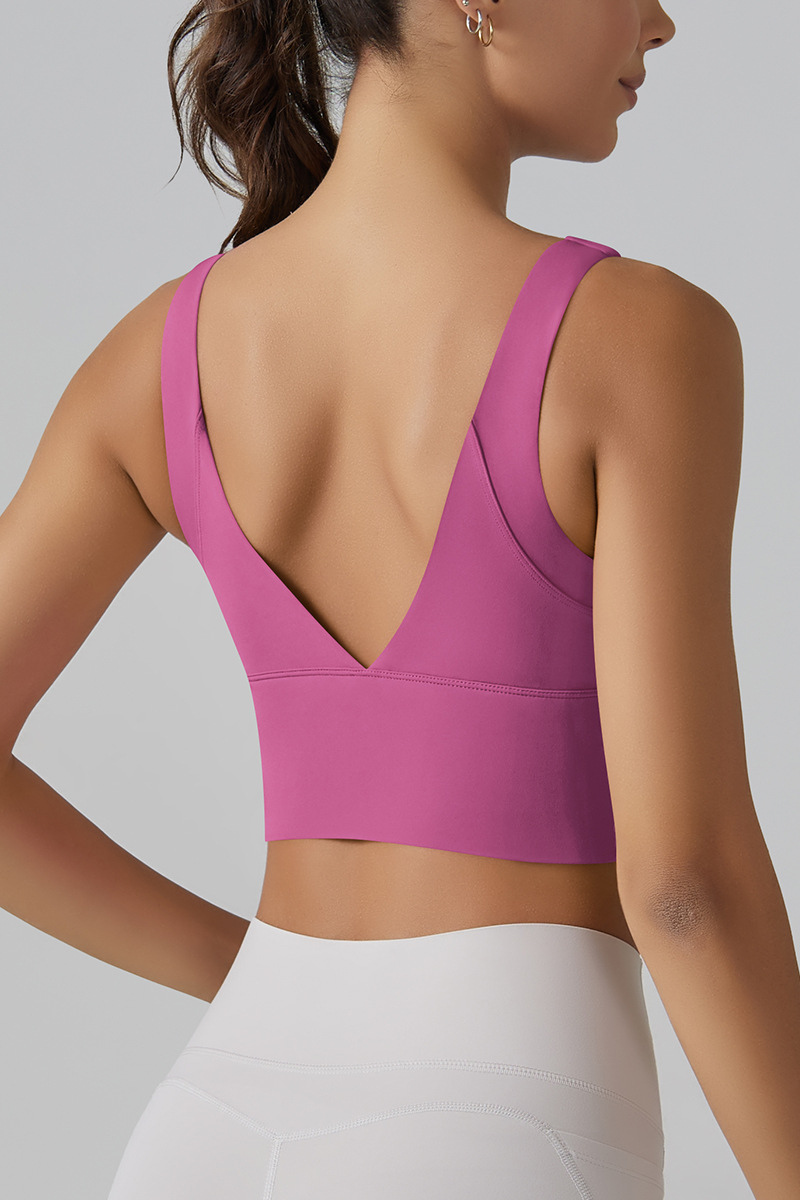 Women's Athletic V-back Wide Straps Bra