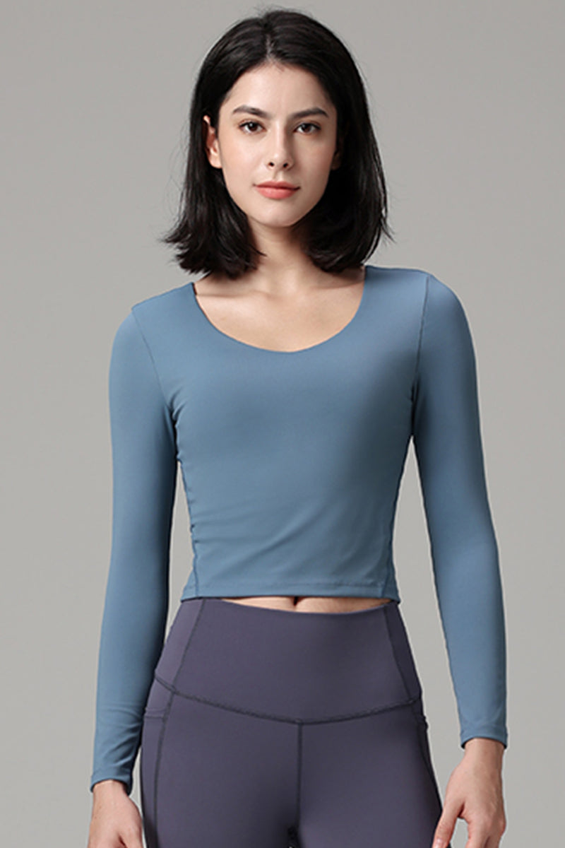 Women'S Round Neck Long Sleeve Shirt