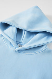 Heavyweight fleece hooded washed sweatshirt