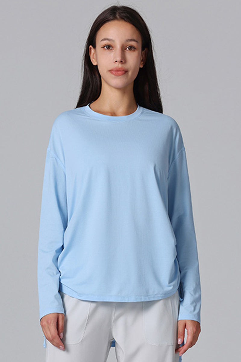 Women'S Loose Pleated Sports T-Shirt